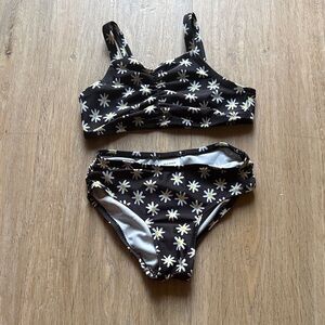 Old Navy Black Bikini with Daisy Print